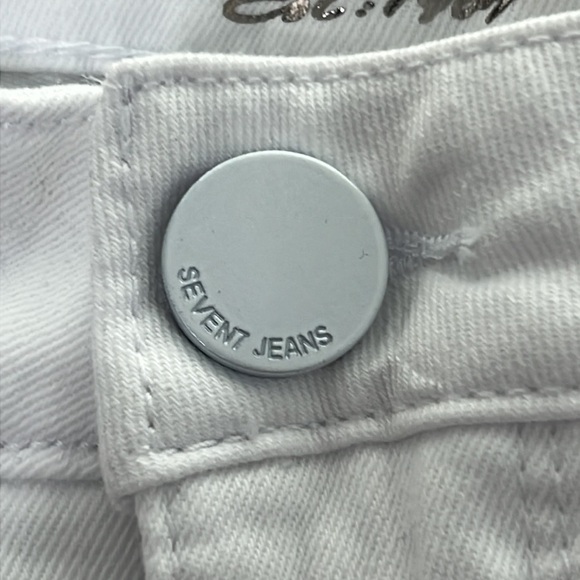 NWT Seven7 Shorts The Weekender White with multicolor stitching back pockets 8 - Picture 4 of 12